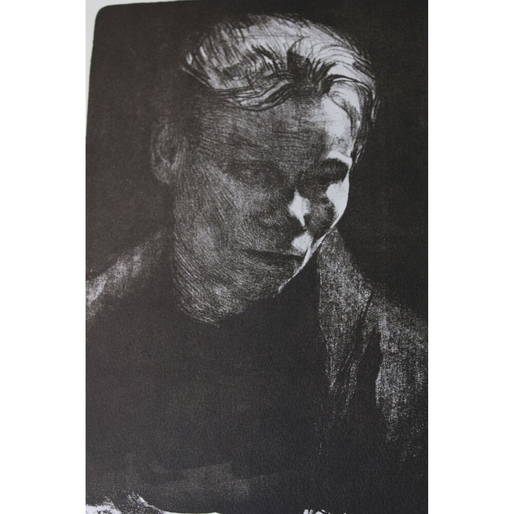 KÄTHE KOLLWITZ Print Working Woman with Blue Shawl Plowing 91642